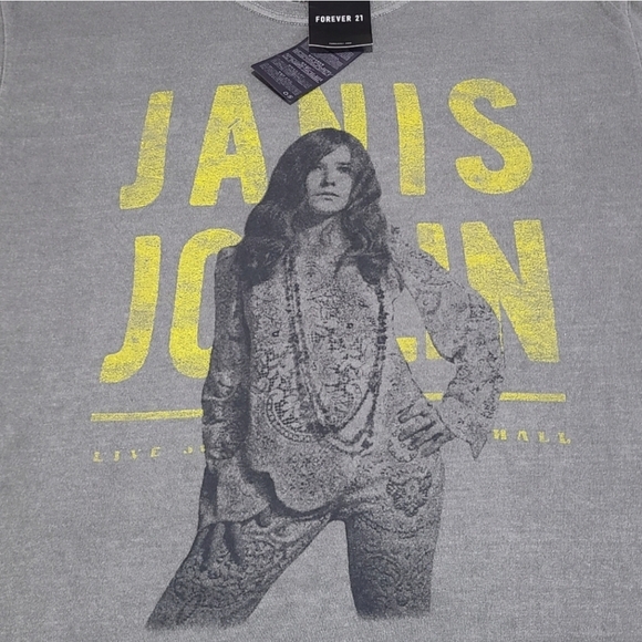 Forever 21 Janis Joplin T shirt size L - Picture 1 of 4